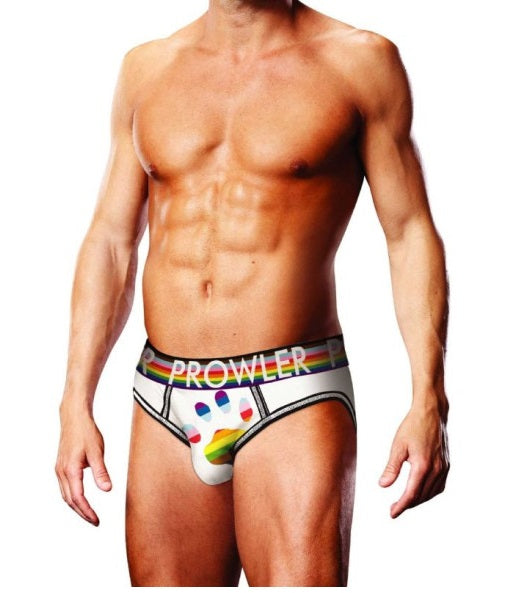 Prowler Oversized Paw Open Back Brief White Size S/M/L/XL