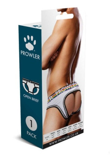 Prowler Oversized Paw Open Back Brief White Size S/M/L/XL