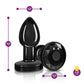 Cheeky Charms Gunmetal Rechargeable Vibrating Metal Butt Plug w Remote Small