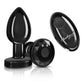 Cheeky Charms Gunmetal Rechargeable Vibrating Metal Butt Plug w Remote Medium