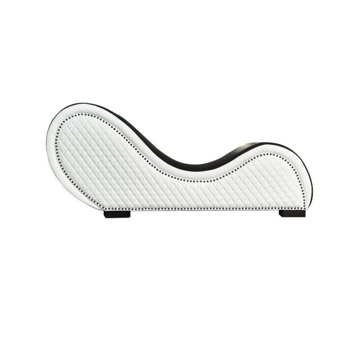 Daytona | Kama Sutra Chaise Love Lounge Studded Quilted 2 Tone Black/White