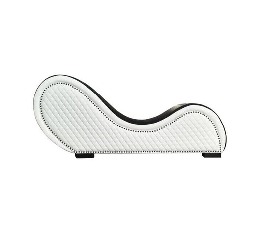 Daytona | Kama Sutra Chaise Love Lounge Studded Quilted 2 Tone Black/White