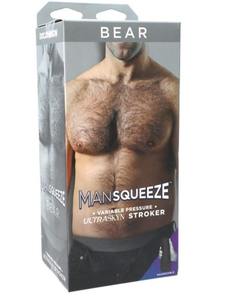 Doc Johnson Man Squeeze Bear UltraSkyn Stroker Ass Vanilla Masturbator