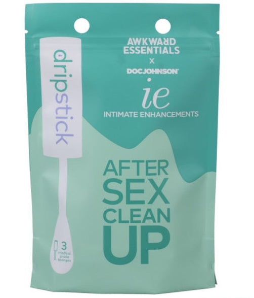 Doc Johnson x Awkward Essentials Dripsticks - After Sex Clean Up - 3 Pieces