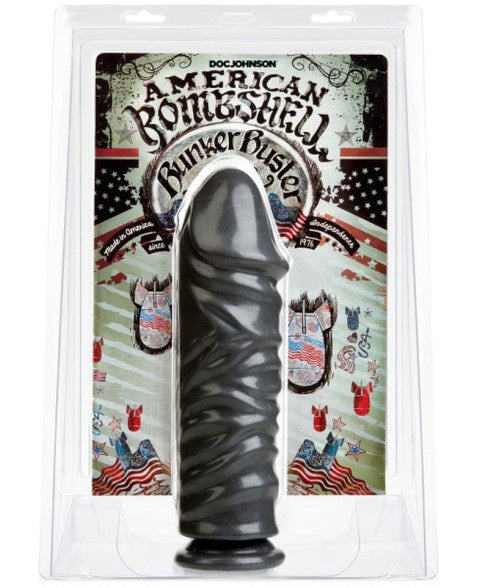 Doc Johnson | American Bombshell Bunker Buster 10.7" Anal Dildo Gun Metal