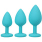 Doc Johnson A-Play Silicone Anal Trainer Set 3 Pc Piece Teal