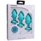 Doc Johnson A-Play Silicone Anal Trainer Set 3 Pc Piece Teal