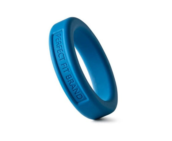 PerfectFit Classic Silicone Medium Stretch Penis Ring 36mm Blue