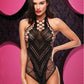 Lapdance Bling Bling Fishnet Bodysuit Black Size OS