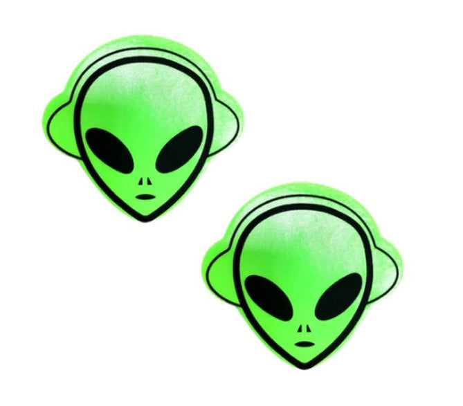 Neva Nude Neon Green Blacklight Alien Pasties