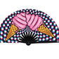 Neva Nude | Ice Scream You Scream Blacklight Folding Fan