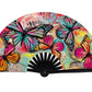 Neva Nude | Flutter By Butterfly Blacklight Folding Fan