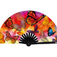 Neva Nude | Butterfly Garden Blacklight Folding Fan