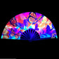 Neva Nude | Butterfly Garden Blacklight Folding Fan