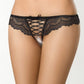 Axami Lingerie Brazilian Open Crotch Panty Black Size S/M/L/XL