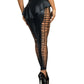 Axami Lingerie Stretch Wetlook Cut Out Leggings Black Size S/M/L/XL