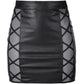 Axami Lingerie Stretch Wetlook Mesh Criss Cross Skirt Black Size S/M/L/XL