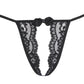 Axami Lingerie Lace Open Front G-String Black Size S/M/L/XL