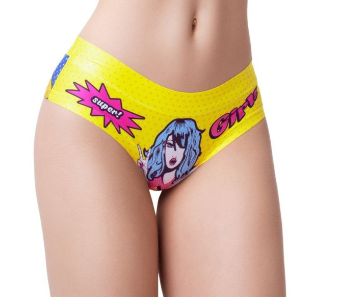 MeMeMe Lingerie Comic Fans Yellow Slip Size S/M/L/XL