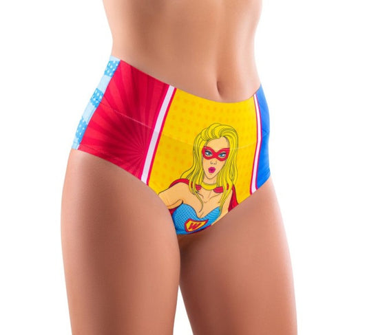 MeMeMe Lingerie Comics Wonder Girl Hi-Briefs Size S/M/L/XL