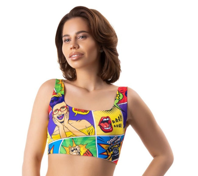 MeMeMe Lingerie Comics Insta Crop Top Size S/M/L/XL