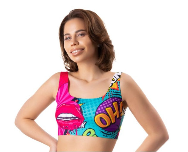 MeMeMe Lingerie Comics Oh Crop Top Size S/M/L/XL