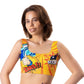 MeMeMe Lingerie Comics Like Crop Top Size S/M/L/XL