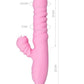 JOS Lixy Heating and Rotating Petal Tickler Rabbit Vibrator Clitoral Stimulator