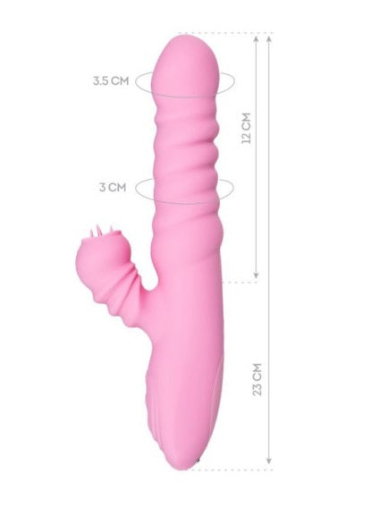 JOS Lixy Heating and Rotating Petal Tickler Rabbit Vibrator Clitoral Stimulator