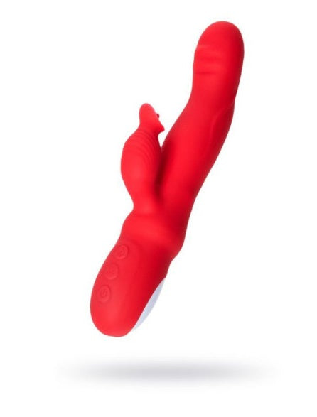 JOS Redli Heating and Rotating Rabbit Tickle Vibrator Clitoral Stimulator Red