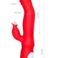 JOS Redli Heating and Rotating Rabbit Tickle Vibrator Clitoral Stimulator Red