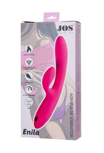 JOS Enila Dual Ended Stimulator with Air Pulsation G-Spot Rabbit Vibrator