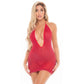 Pink Lipstick Love Bite Plunge Halter Dress Red Size OS