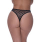 Magic Silk Exposed Lingerie High Waist Micro Star Thong Black Size S/M or L/XL or Q