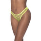 Magic Silk Exposed Lingerie High Waist Micro Star Thong Lime Size S/M or L/XL or Q