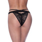 Magic Silk Exposed Lingerie Peek-A-Boo Cheeky Panty Black Size S/M or L/XL or Q