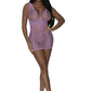 Magic Silk Exposed Lingerie Seamless Dress Lavender OS One Size