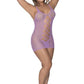 Magic Silk Exposed Lingerie Seamless Dress Lavender II Size OS