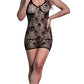 Magic Silk Exposed Lingerie Seamless Skull Dress Black Size OS