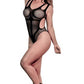 Magic Silk Exposed Lingerie Seamless Teddy Black Size OS