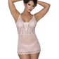 Magic Silk Exposed Lingerie Lace Chemise and G-String Blush Size S/M or L/XL or Q