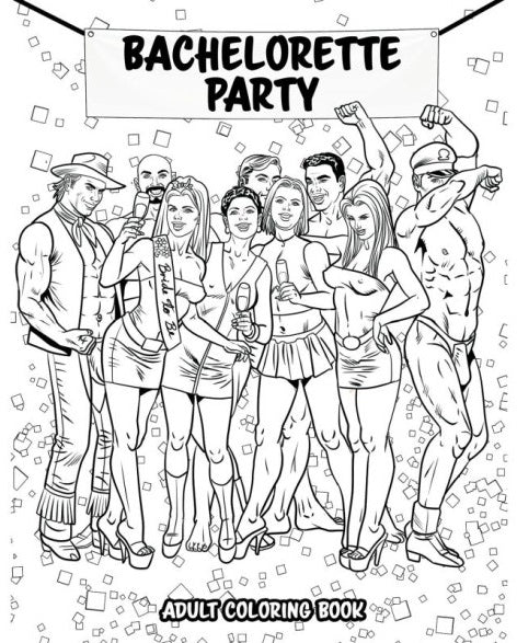 Wood Rocket | Bachelorette Party Colouring Book