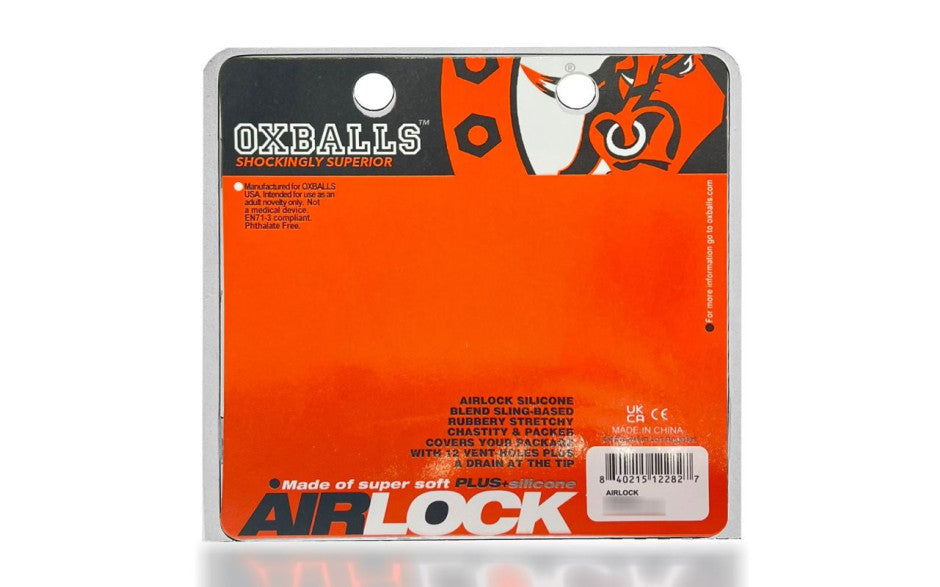 OxBalls Airlock Air-Lite Vented Chastity Black Ice