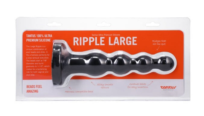 Tantus Ripple Large Onyx Anal Plug Dildo