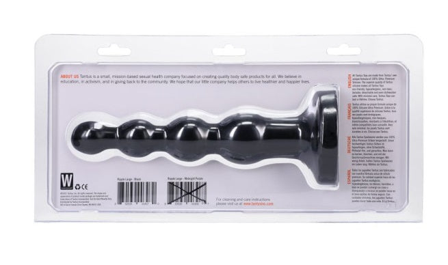 Tantus Ripple Large Onyx Anal Plug Dildo