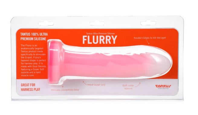 Tantus Flurry Dual Density Dildo Rose Quartz