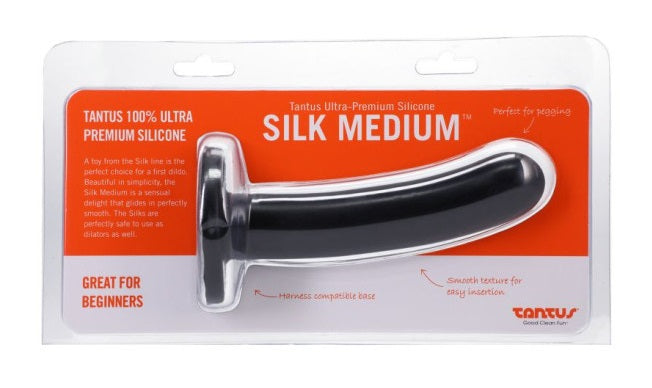 Tantus Silk Dildo Medium Onyx