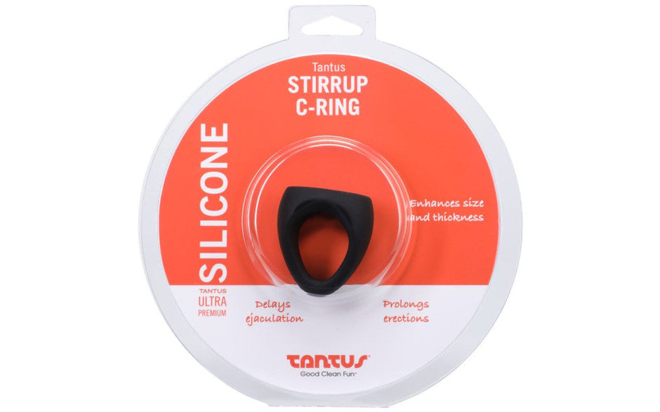 Tantus Stirrup Silicone Cock Ring Cockring Onyx