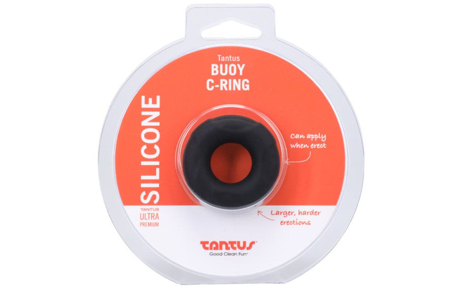 Tantus Buoy C-Ring Cock Ring Cockring Small Onyx