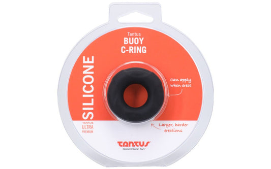 Tantus Buoy C-Ring Cock Ring Cockring Medium Onyx